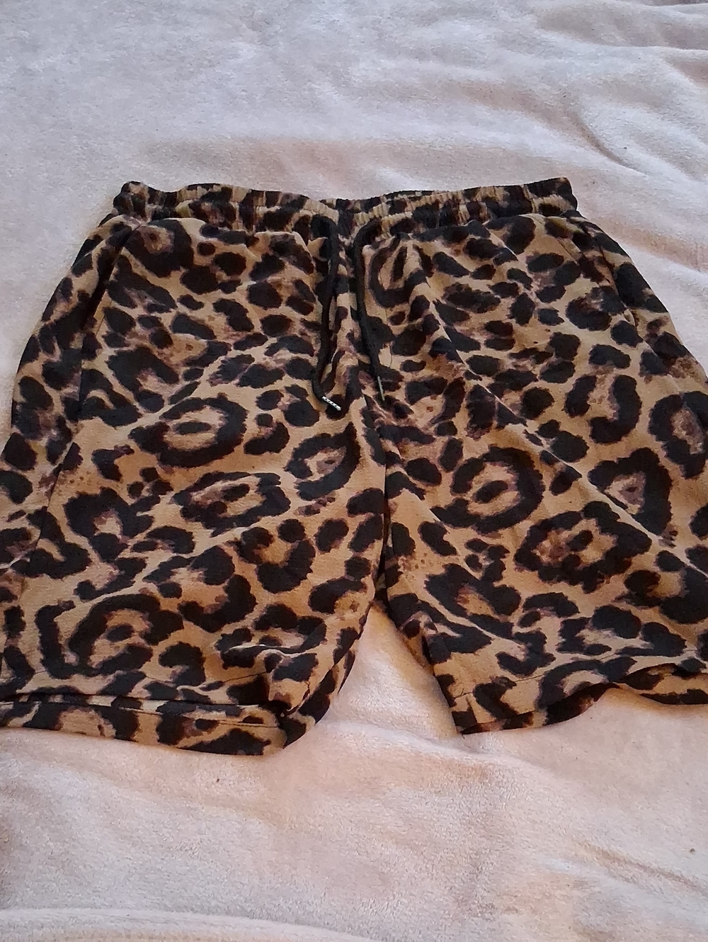 Manfinity Leopard Print Shorts in Brown and Black